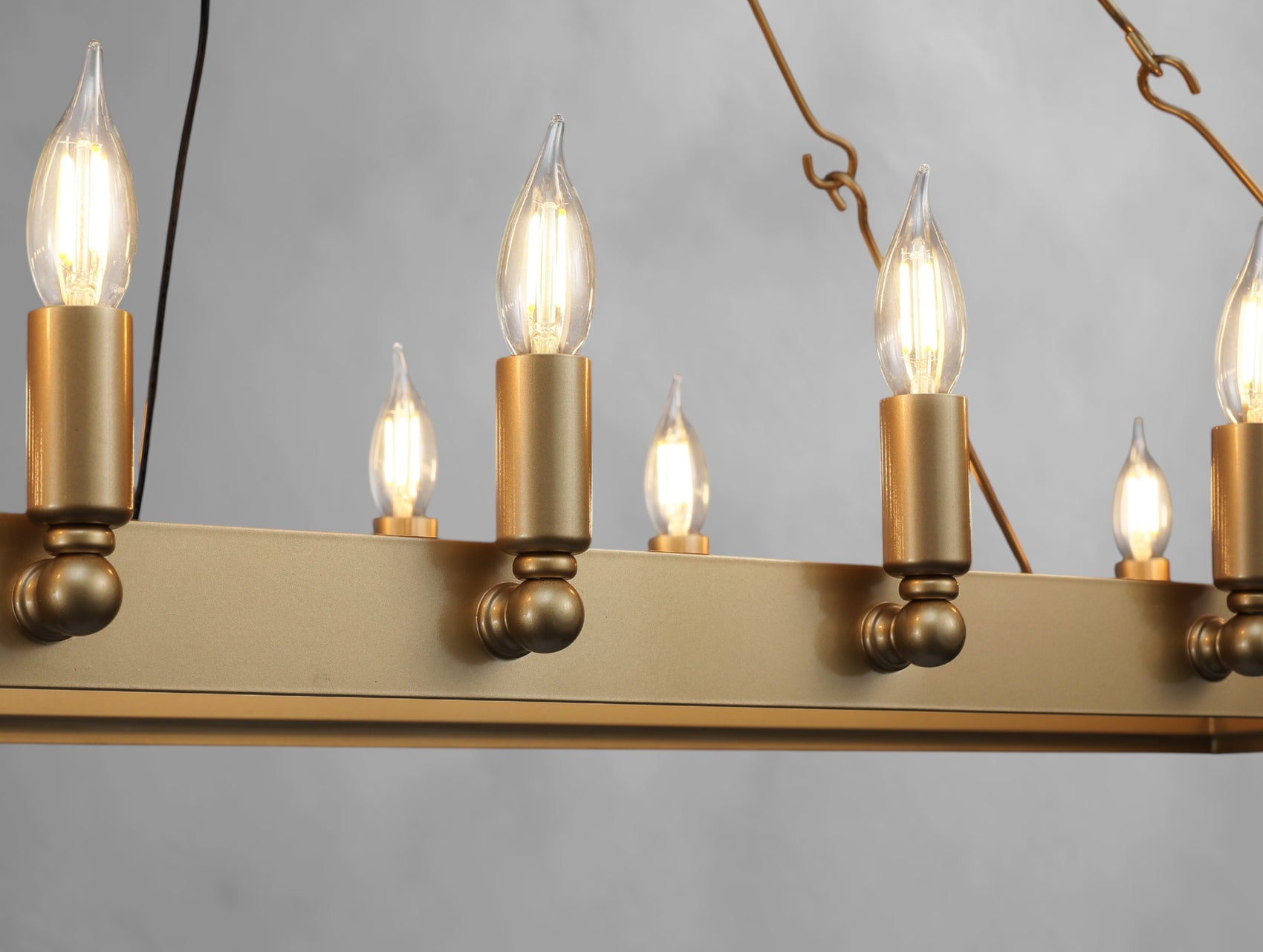 Kemion Vintage Candelabra Rectangular Chandelier