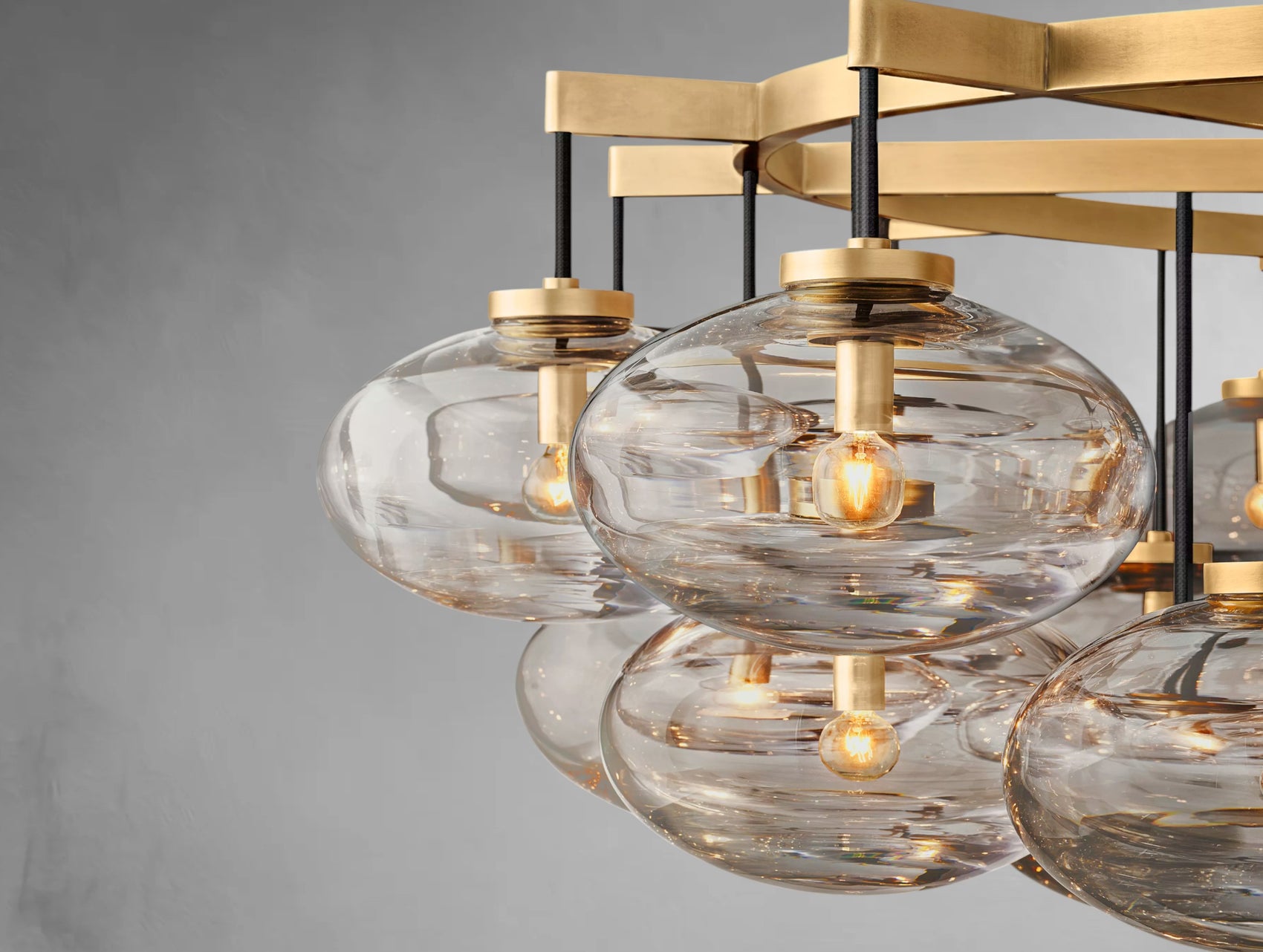 kabratte Clear Glass Round Chandelier