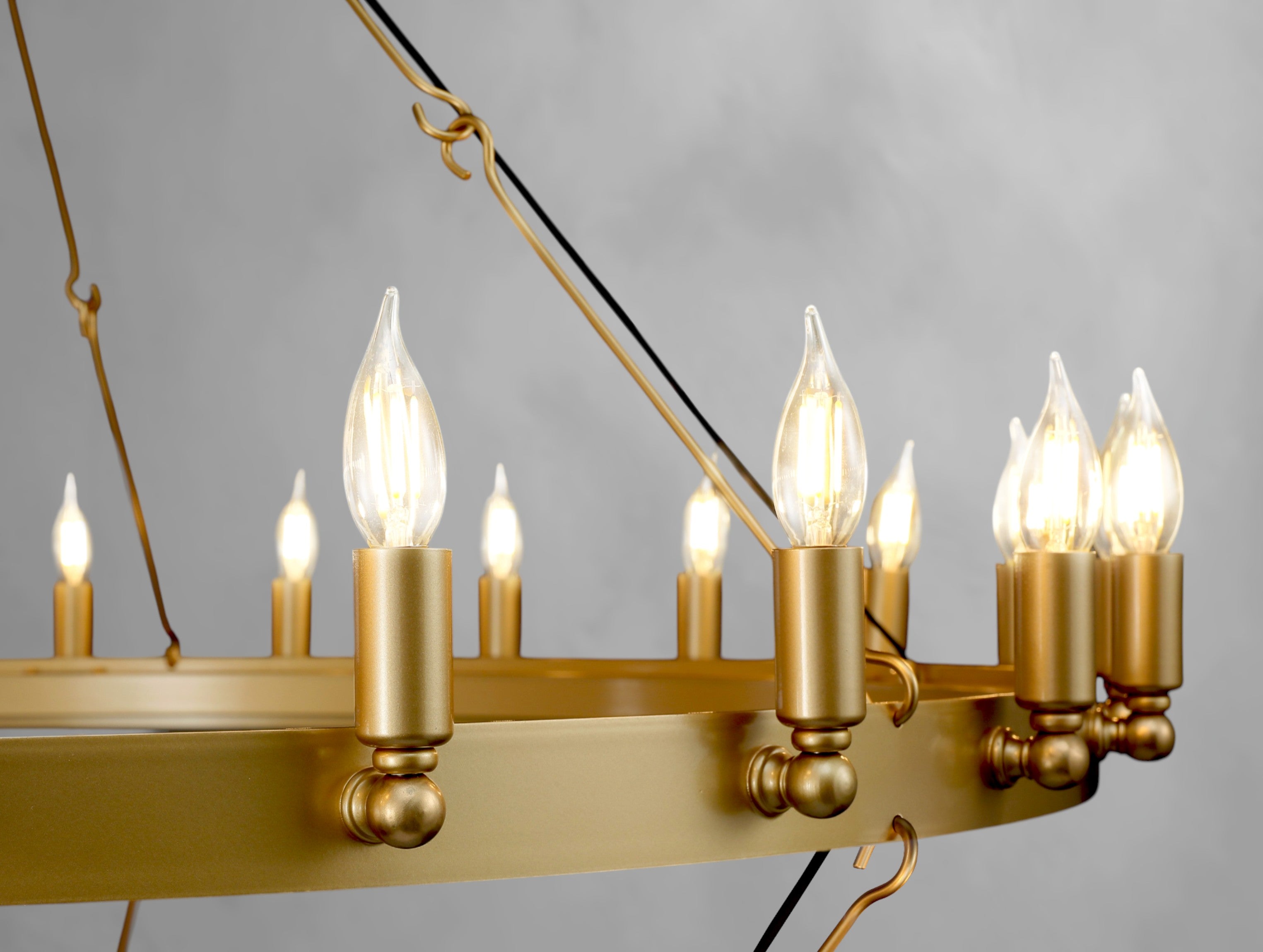 Kemion Vintage Candelabra Two-Tier Chandelier
