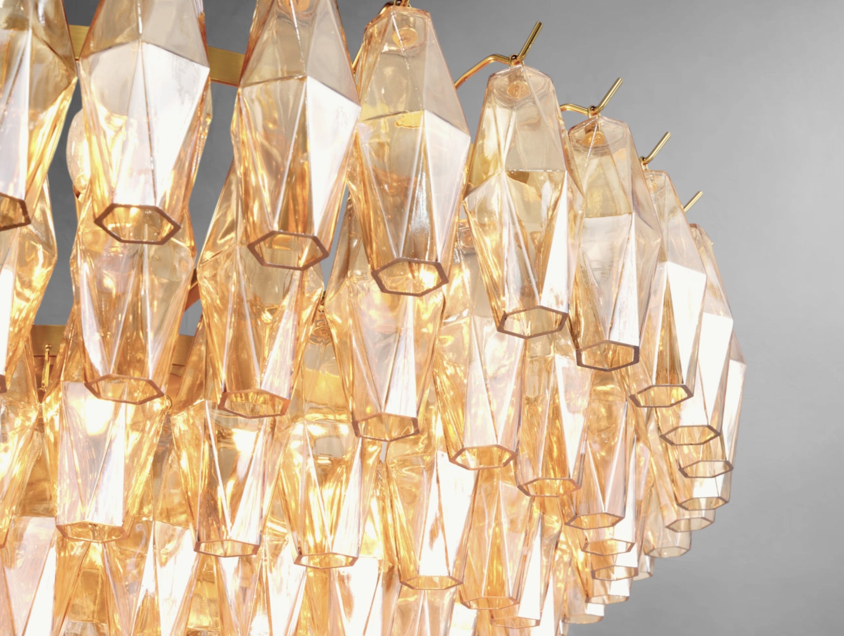 Chyara Clear Glass Tiered Round Chandelier