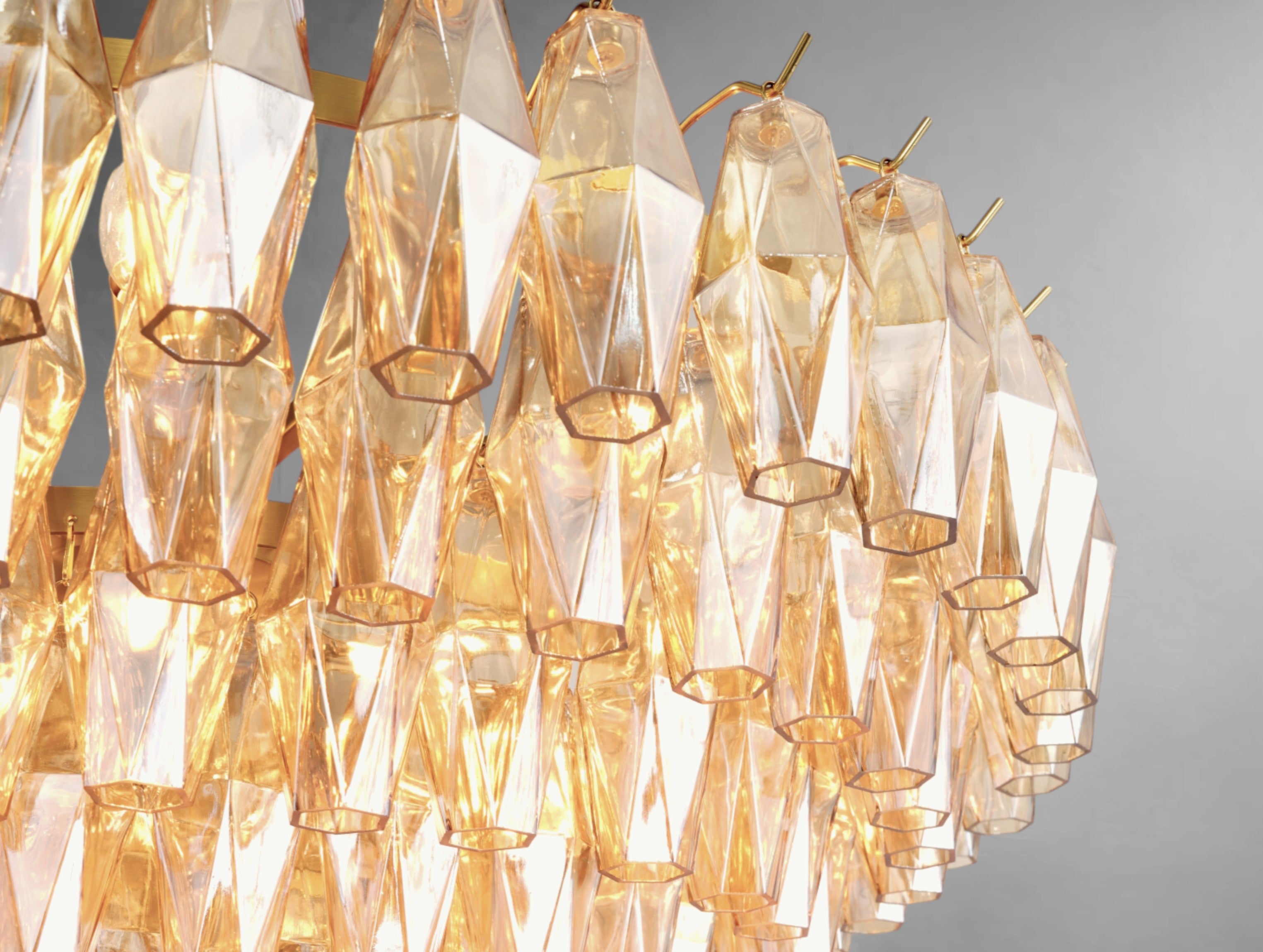 Chyara Clear Glass Tiered Round Chandelier