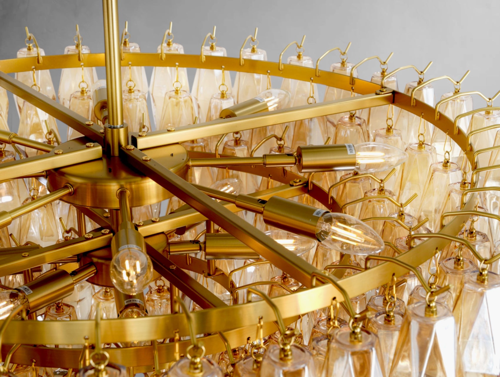 Chyara Clear Glass Tiered Round Chandelier