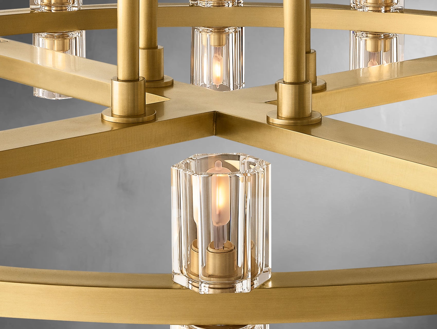 Virel Crystal Two-Tier Round Chandelier