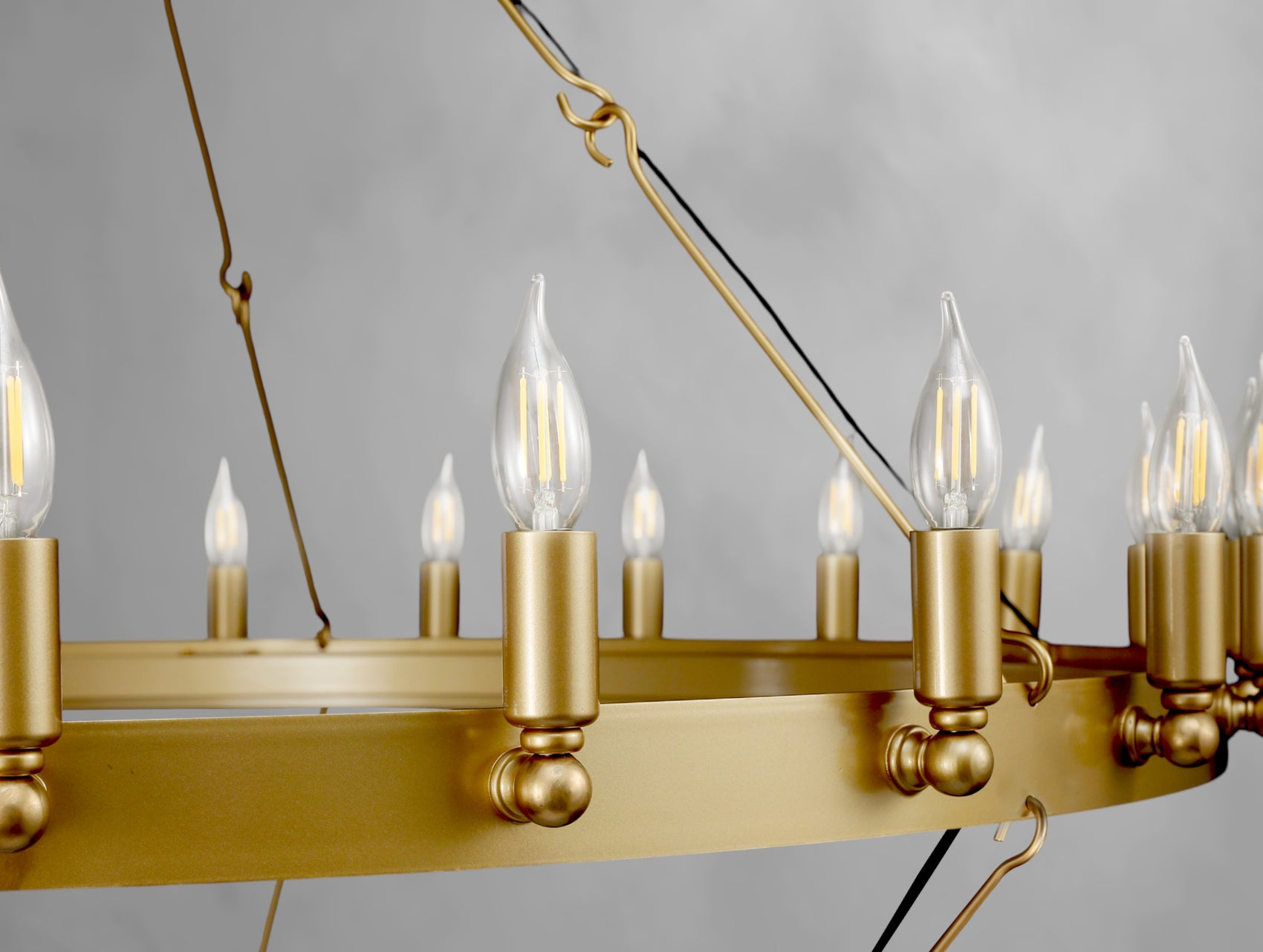 Kemion Vintage Candelabra Two-Tier Chandelier
