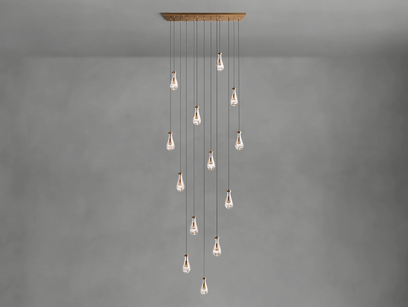 Decorative Glass Drop Rectangular Chandelier
