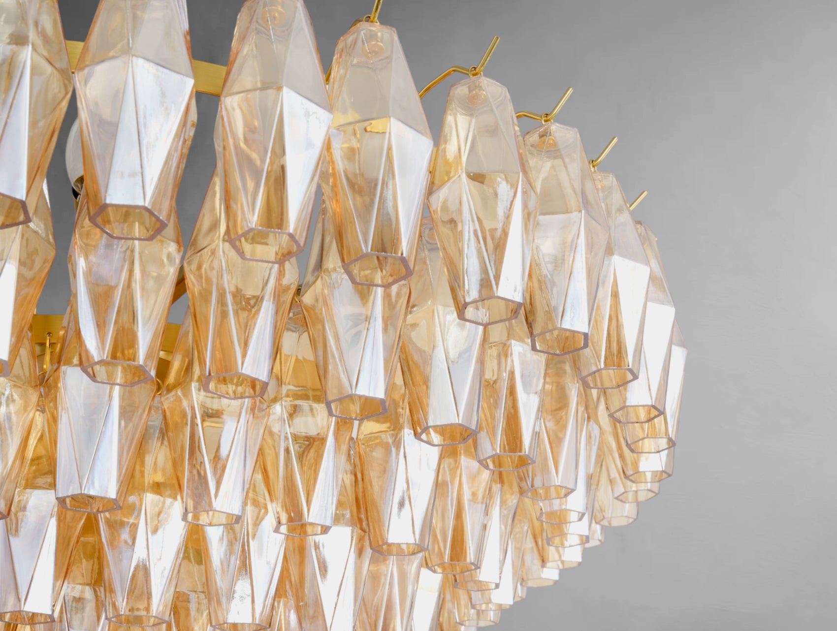 Chyara Clear Glass Tiered Round Chandelier
