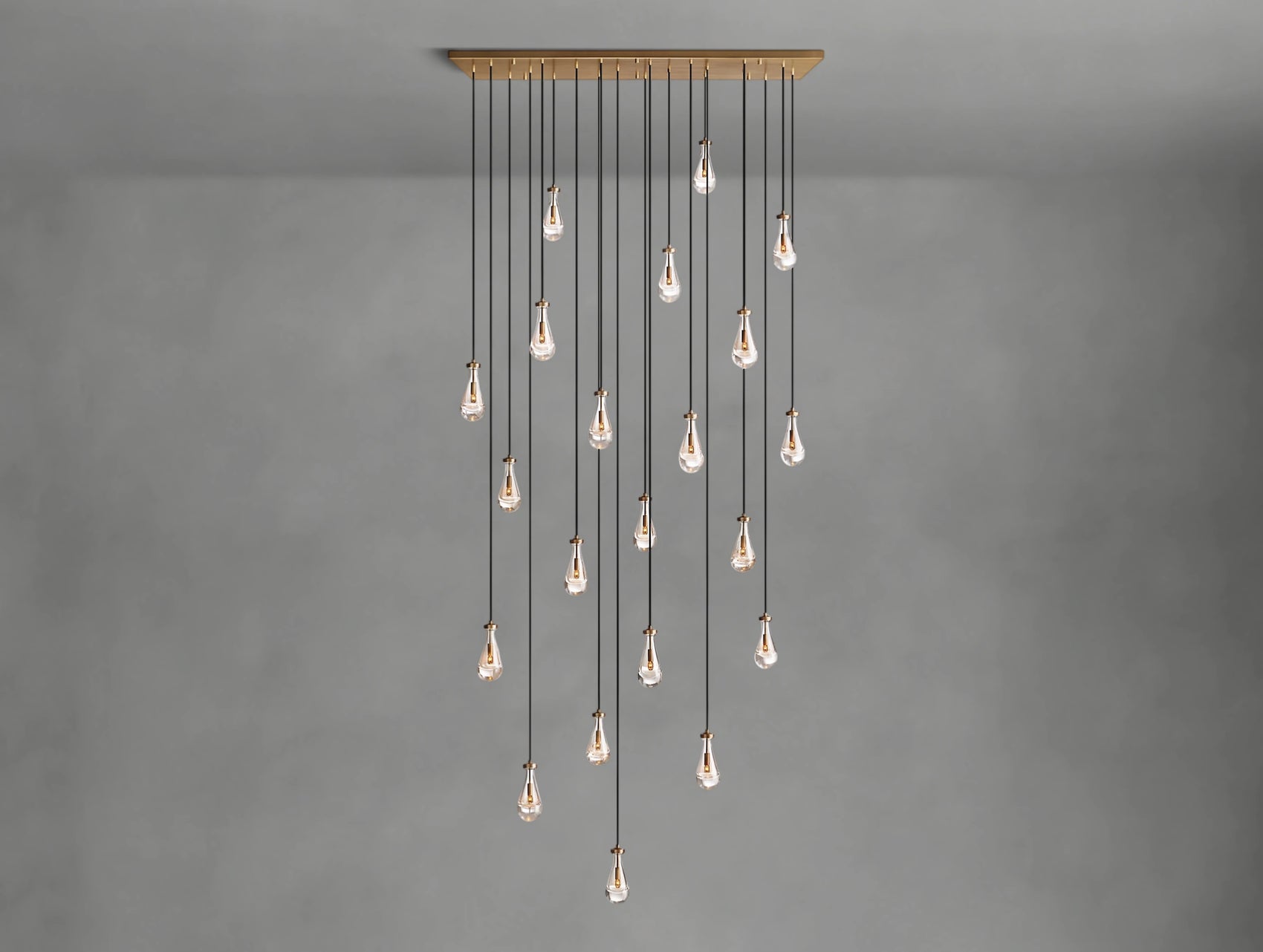 Decorative Glass Drop Rectangular Chandelier