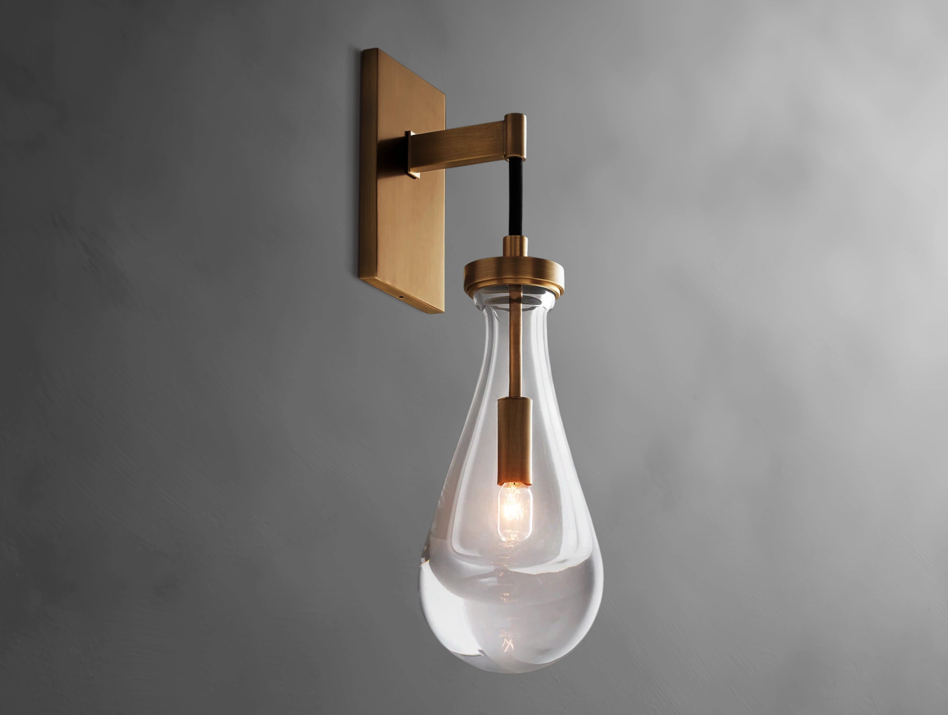 Velis Rain Glass Wall Sconce