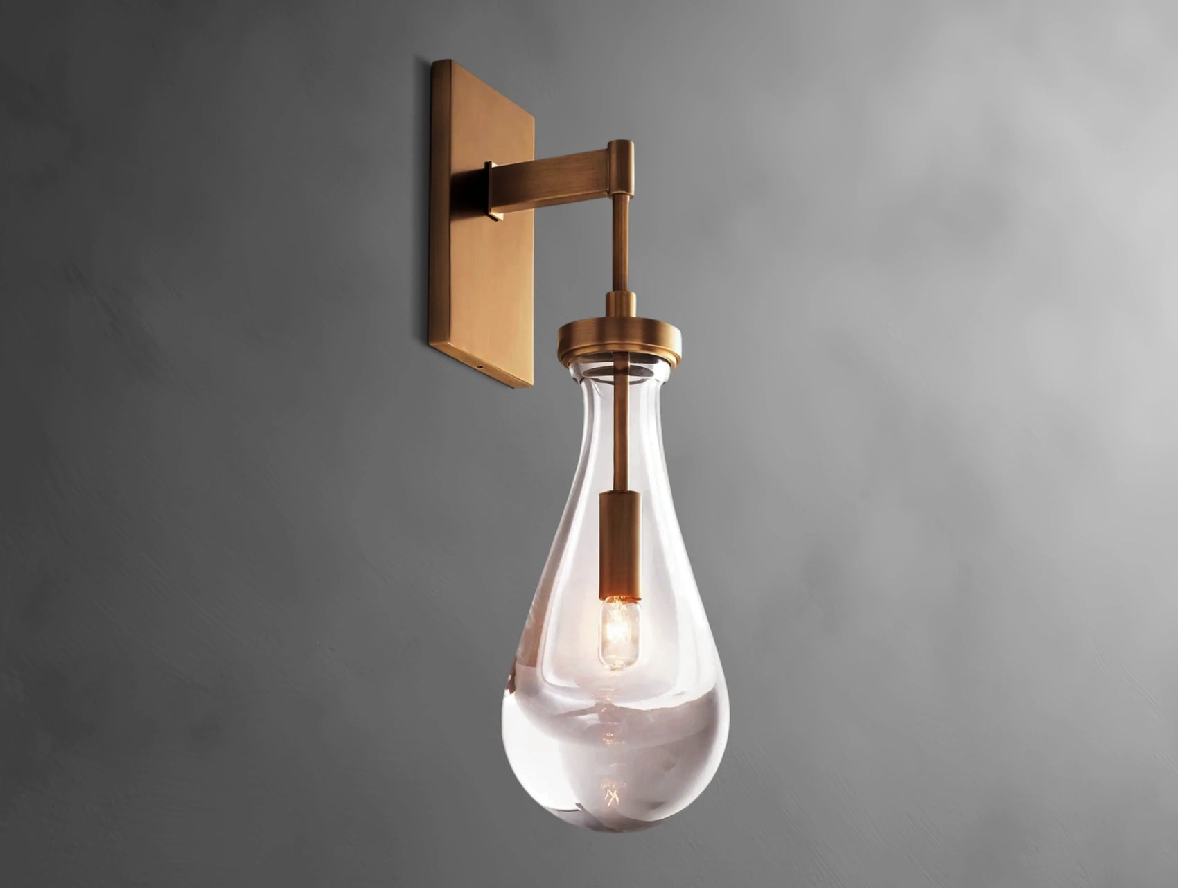 Velis Rain Glass Outdoor Sconce