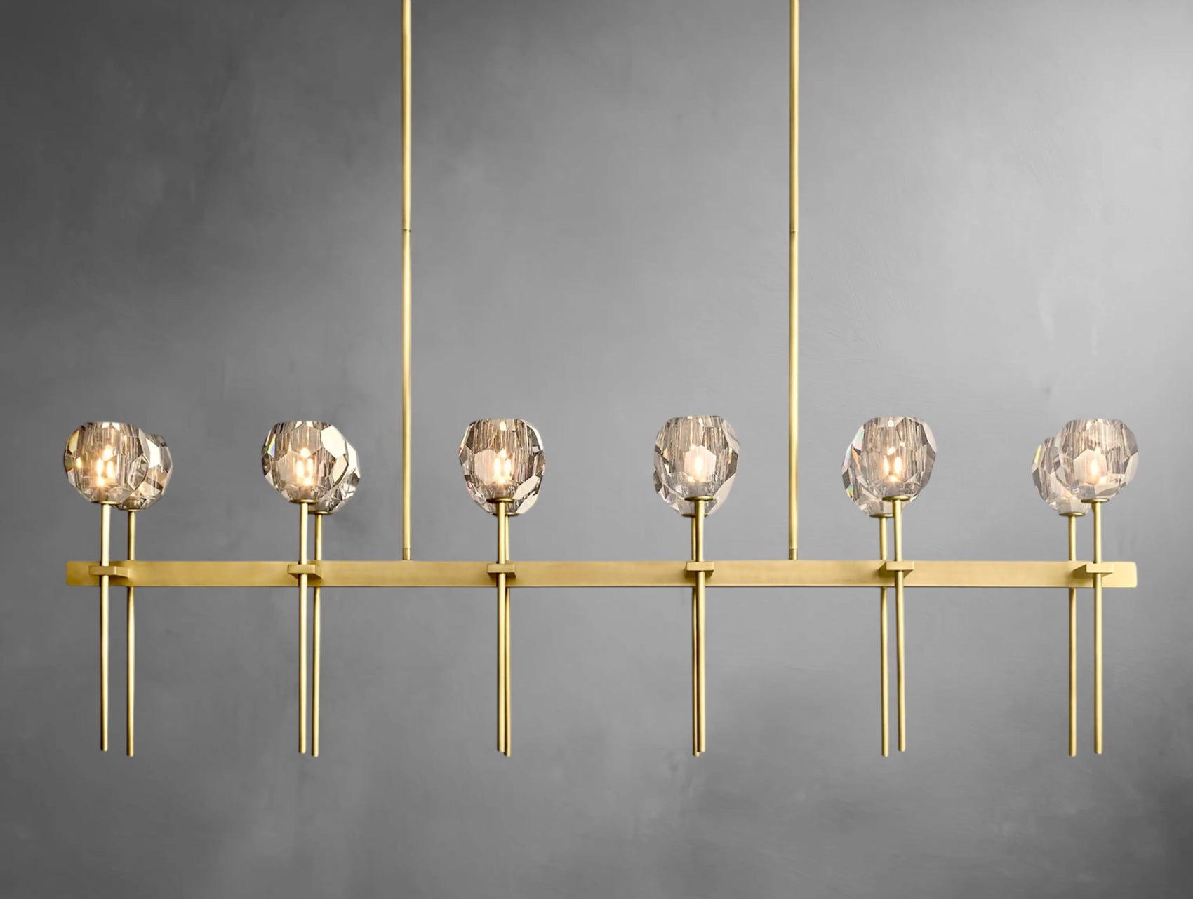 Aurelle Double Linear Crystal Chandelier