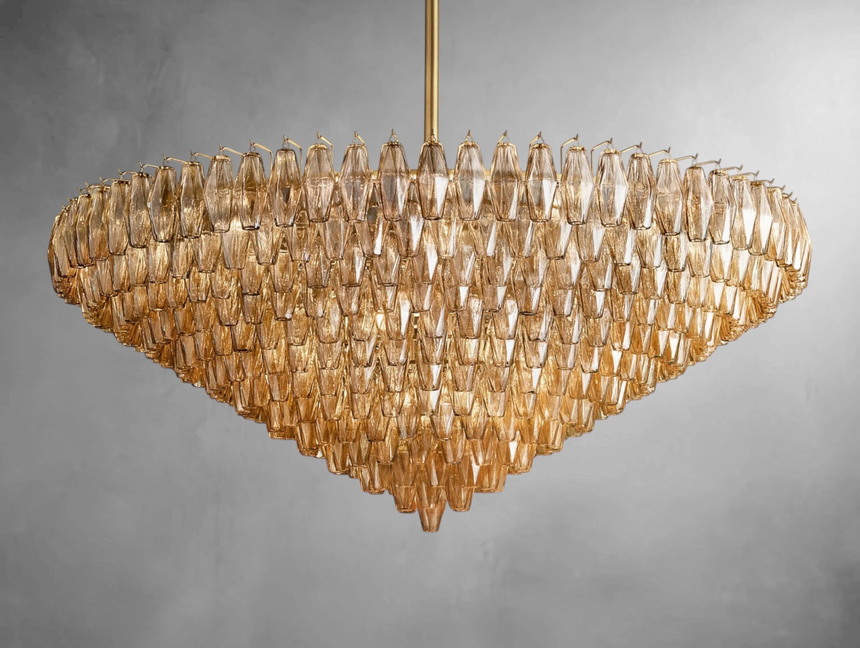 Chyara Clear Glass Tiered Round Chandelier