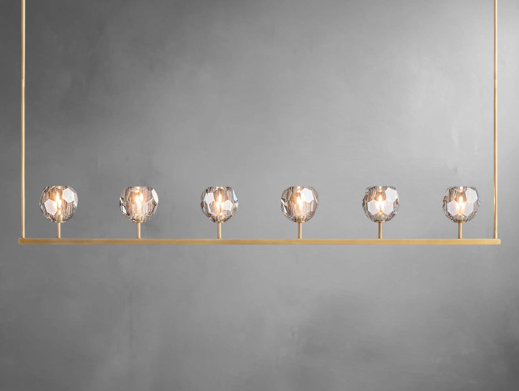 Aurelle Crystal Globe Linear Chandelier