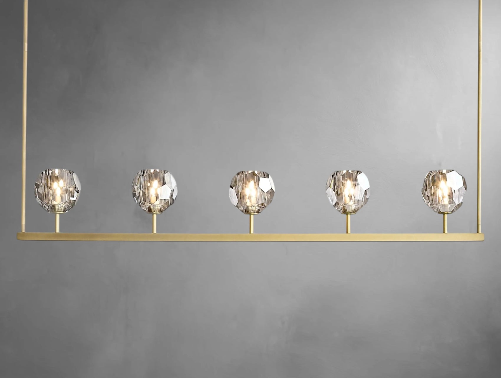 Aurelle Crystal Globe Linear Chandelier