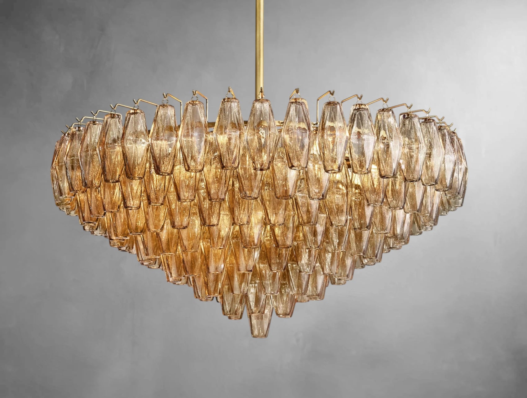Chyara Clear Glass Tiered Round Chandelier