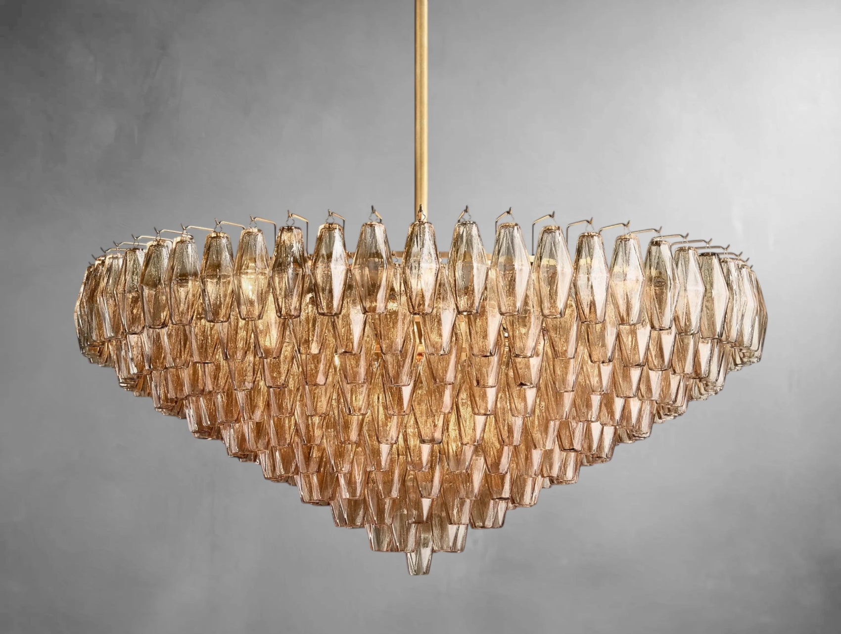Chyara Clear Glass Tiered Round Chandelier