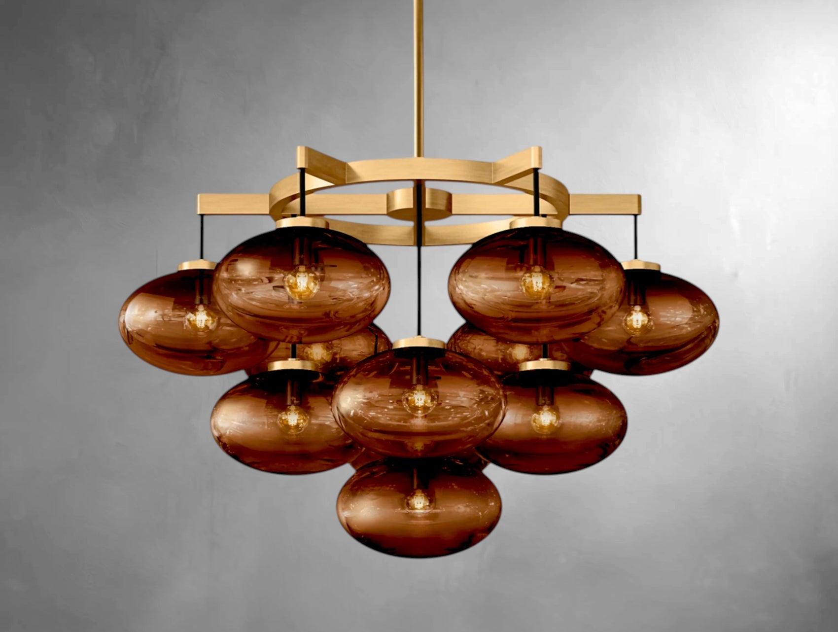 kabratte Clear Glass Round Chandelier