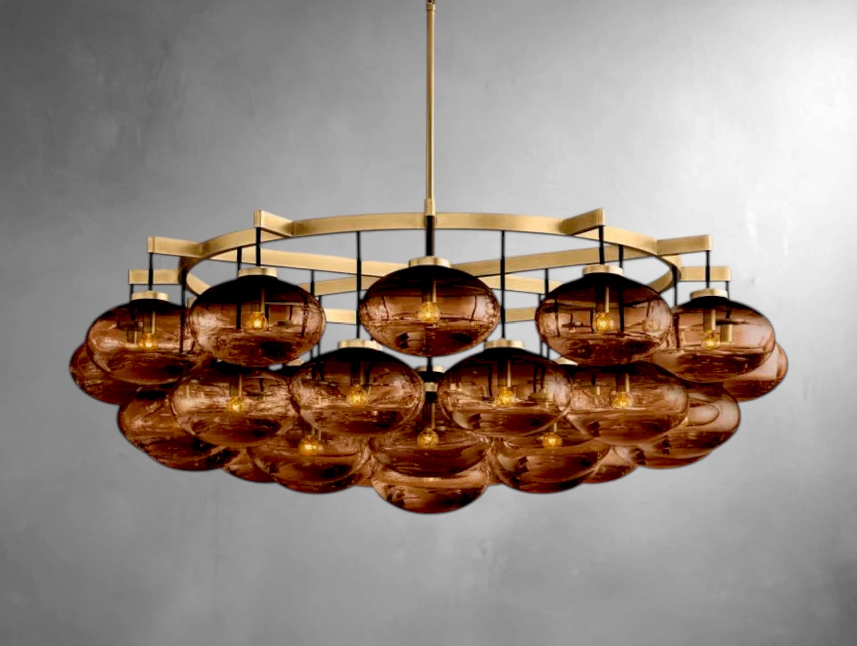 kabratte Clear Glass Round Chandelier