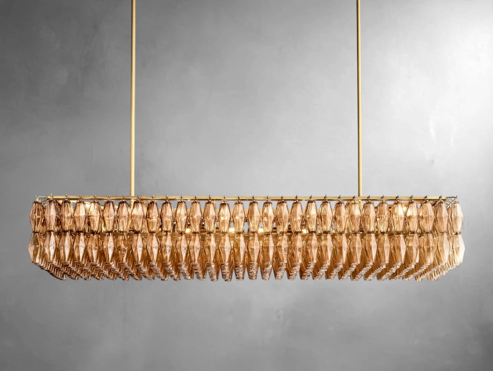 Chyara Clear Glass Rectangular Chandelier