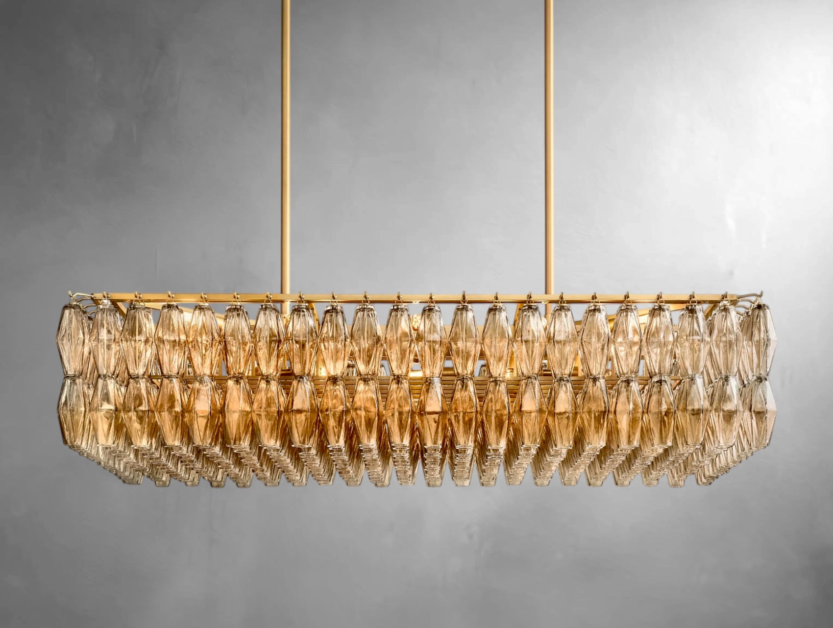 Chyara Clear Glass Rectangular Chandelier