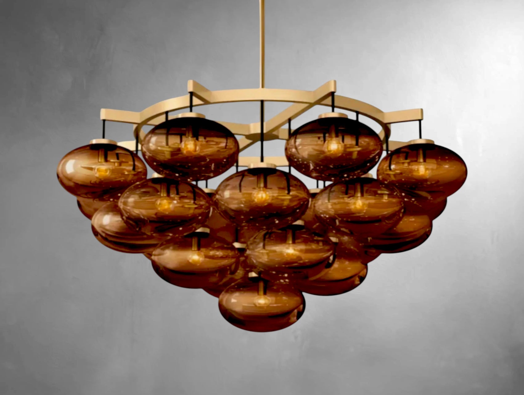 kabratte Clear Glass Round Chandelier