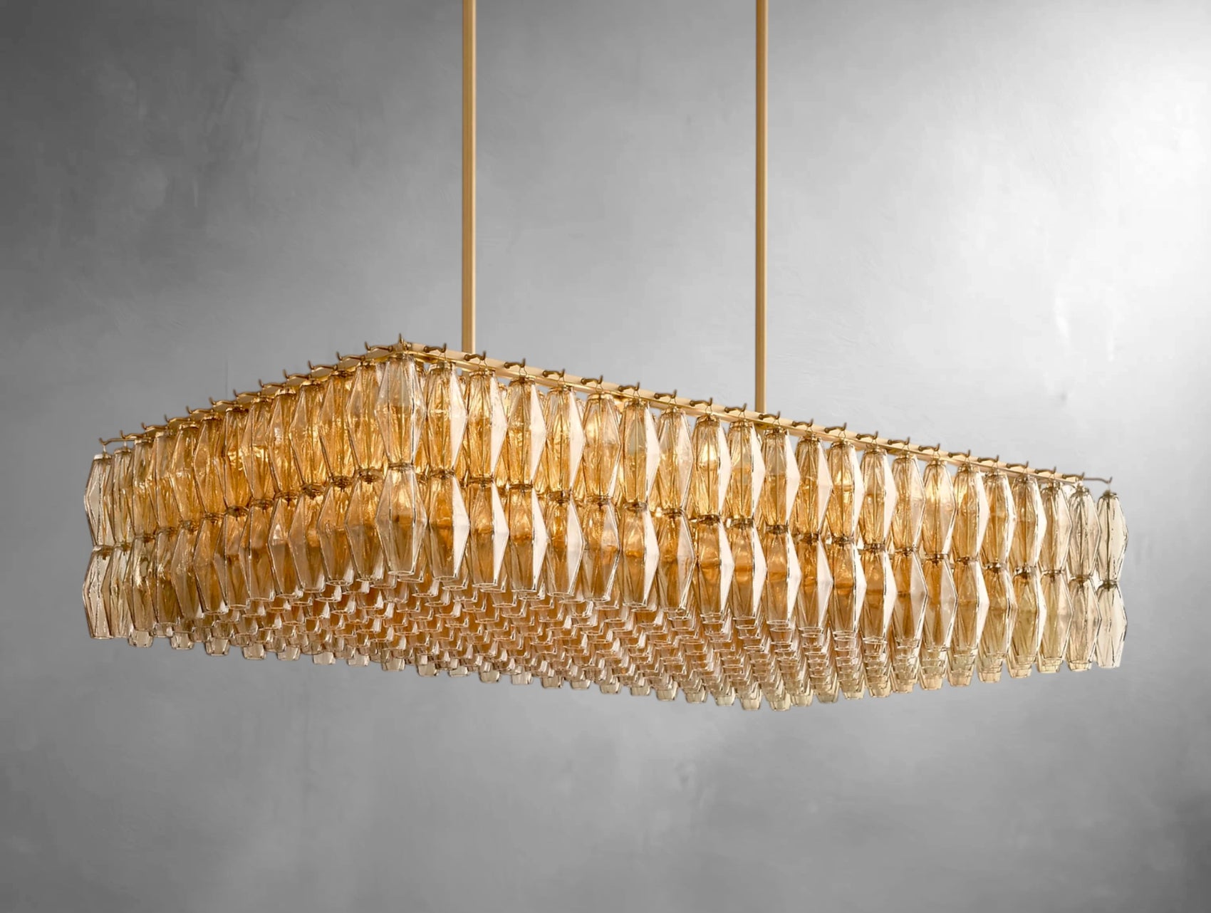 Chyara Clear Glass Rectangular Chandelier