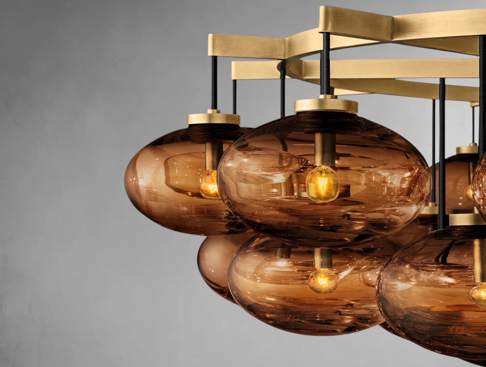 kabratte Clear Glass Round Chandelier