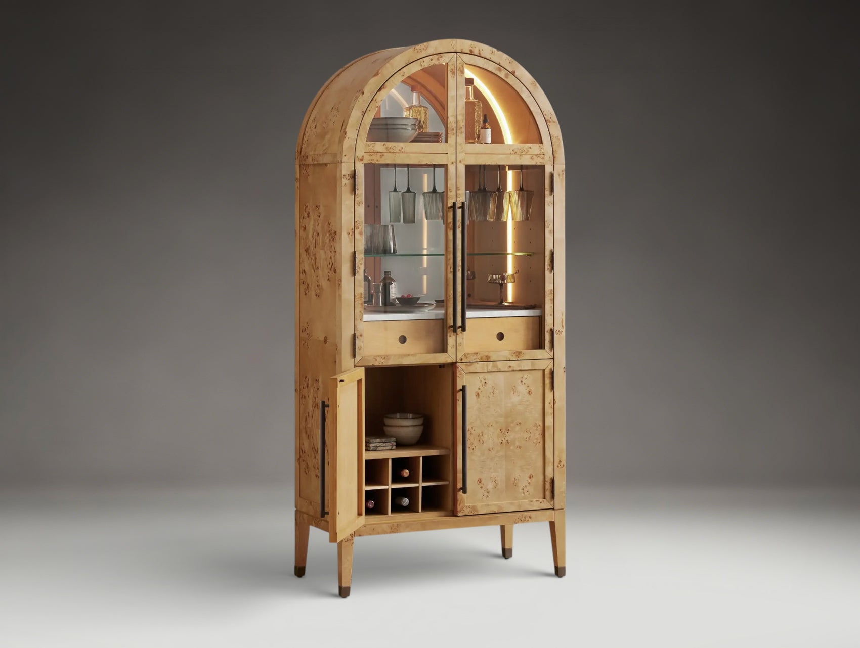 Harlan Burl Bar Cabinet