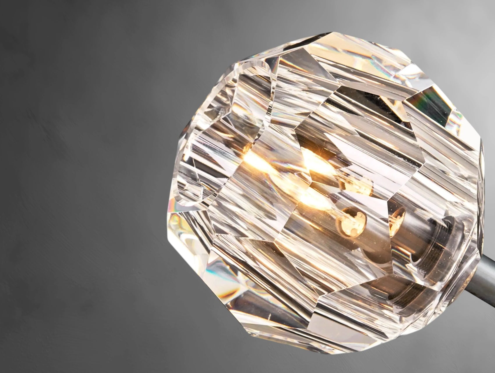 Aurelle Crystal Globe Double Sconce