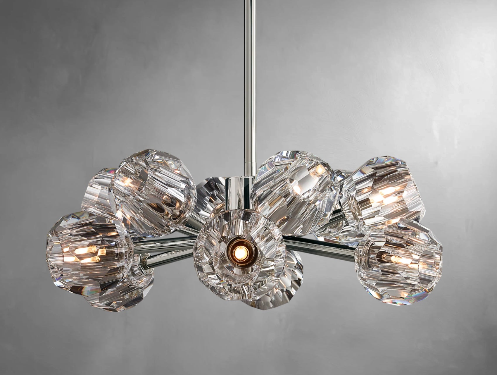 Orvane Crystal Round Cluster Chandelier