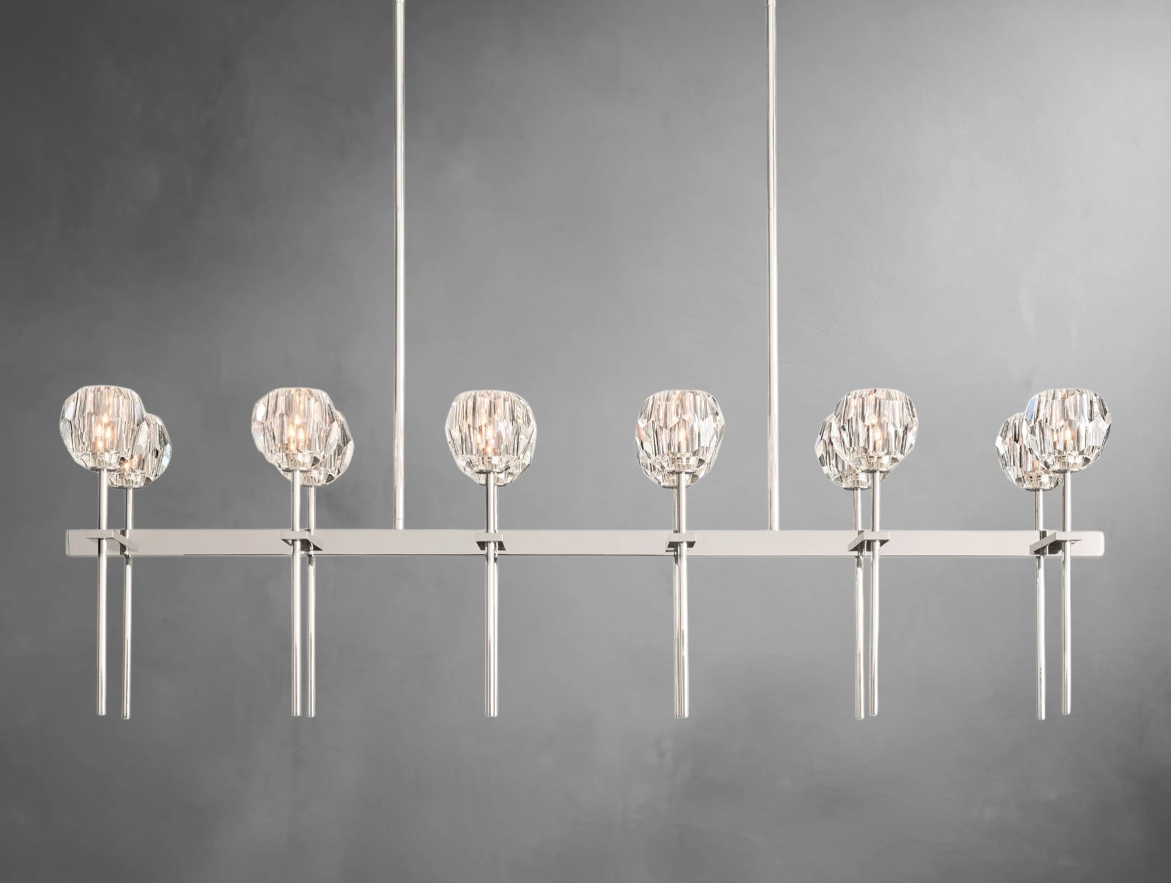 Aurelle Double Linear Crystal Chandelier