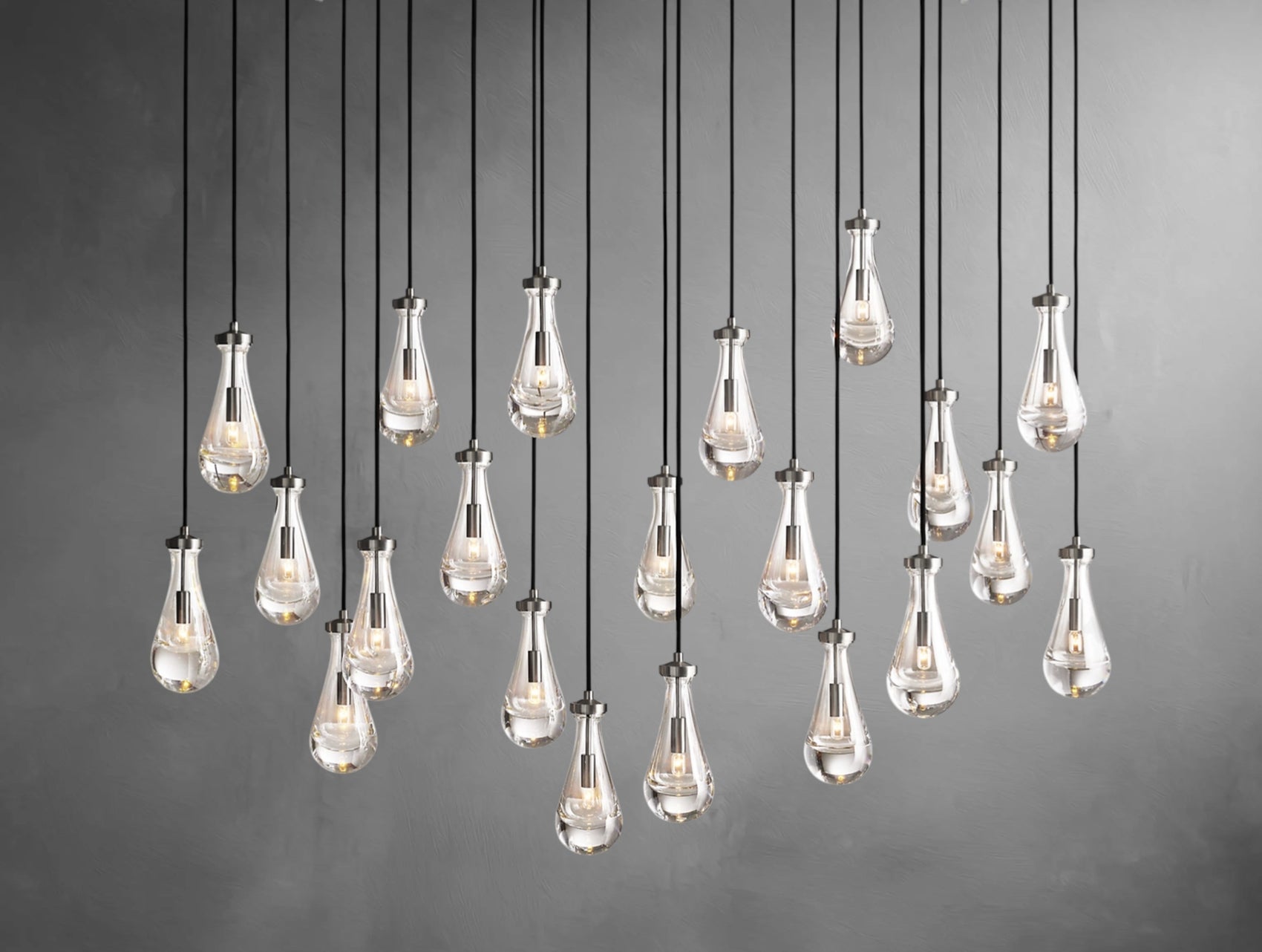 Decorative Glass Drop Rectangular Chandelier
