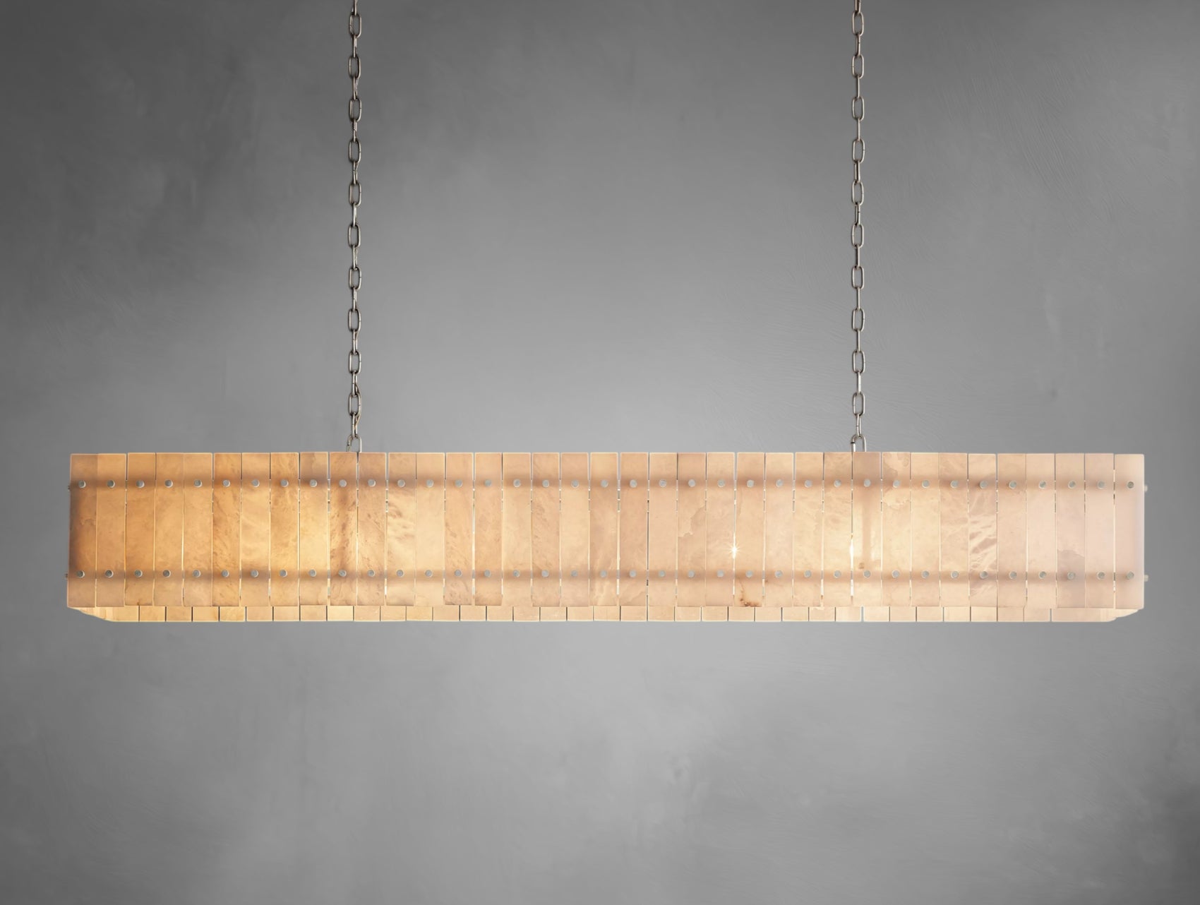 San Serrano Alabaster Linear Chandelier