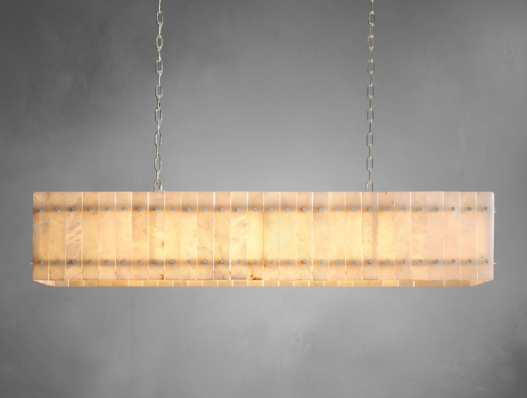 San Serrano Alabaster Linear Chandelier