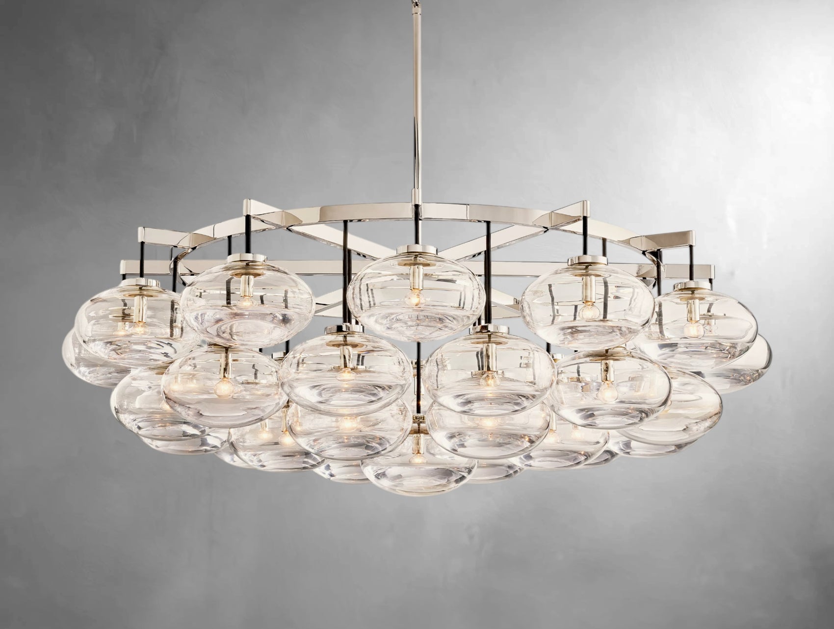 kabratte Clear Glass Round Chandelier
