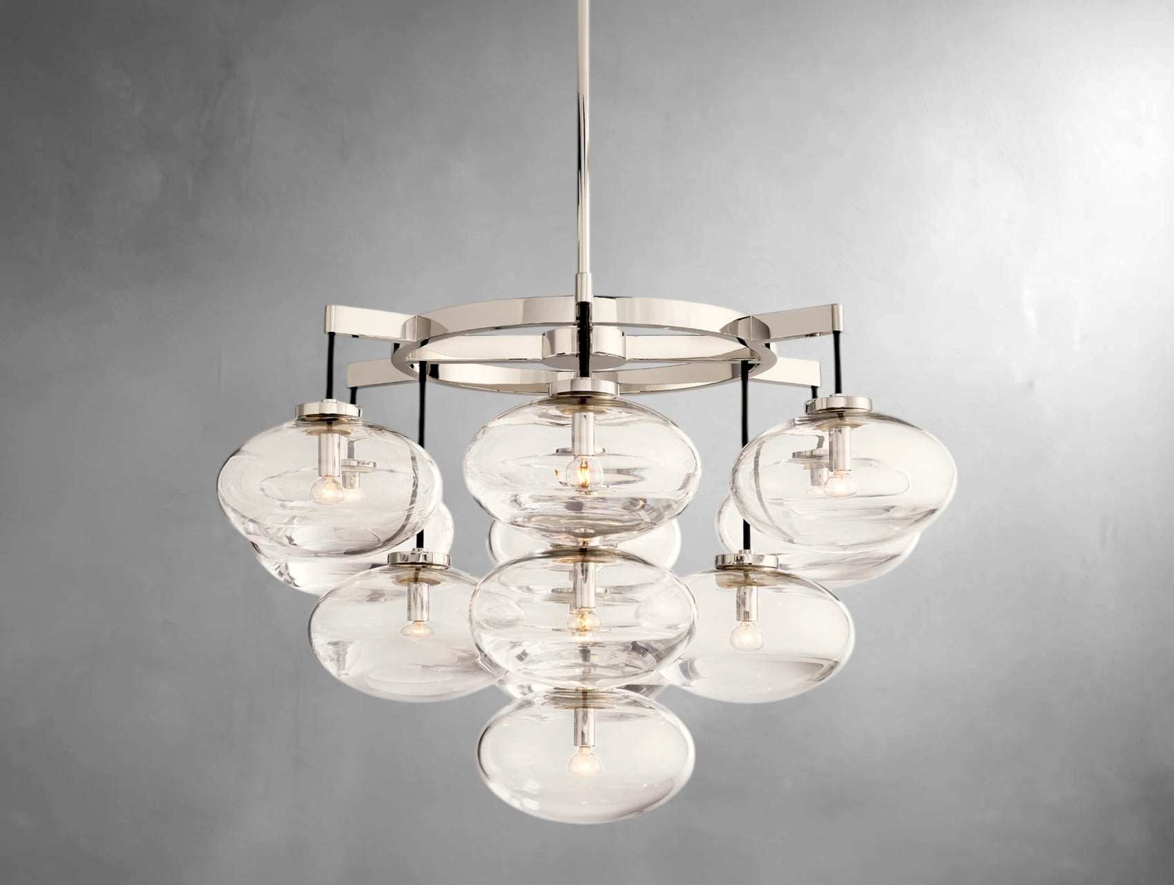 kabratte Clear Glass Round Chandelier