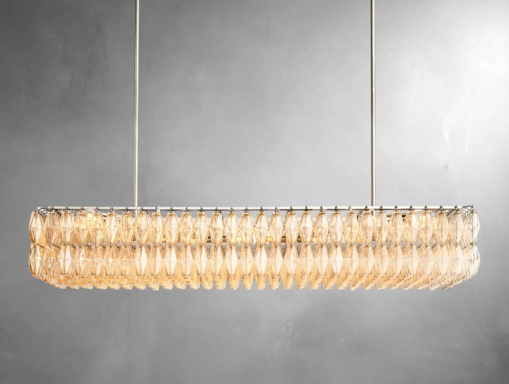 Chyara Clear Glass Rectangular Chandelier