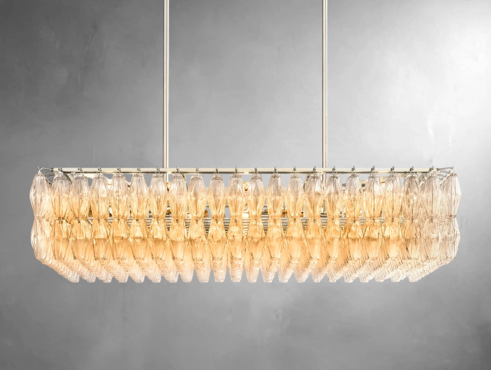 Chyara Clear Glass Rectangular Chandelier