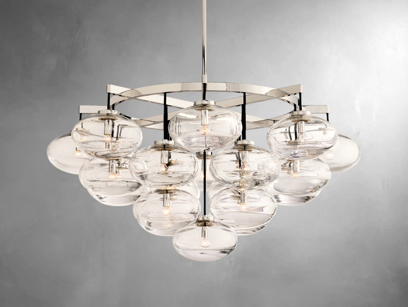 kabratte Clear Glass Round Chandelier