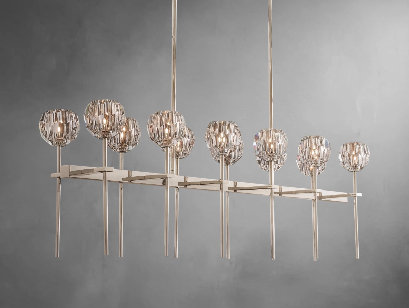 Aurelle Double Linear Crystal Chandelier