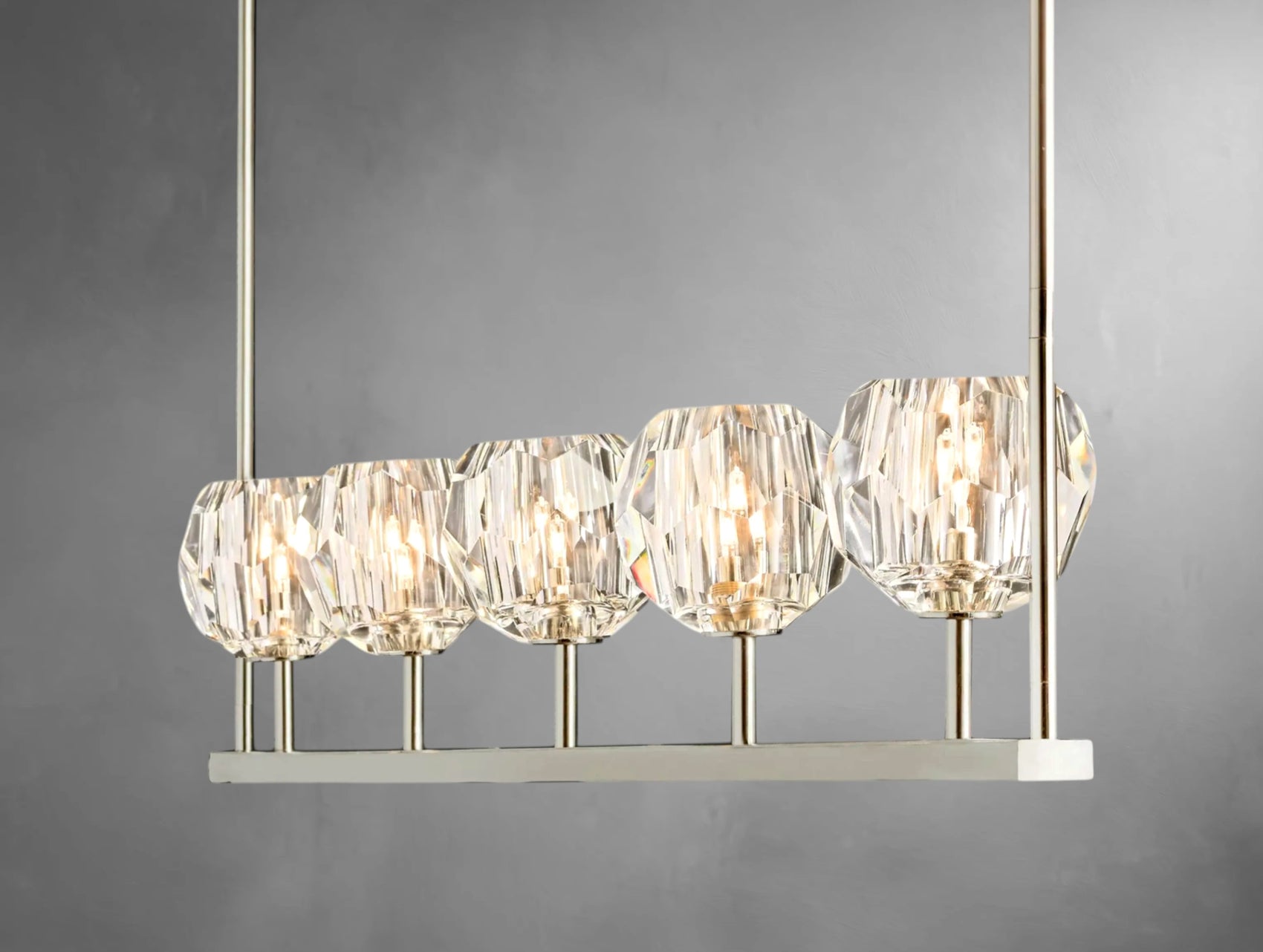 Aurelle Crystal Globe Linear Chandelier