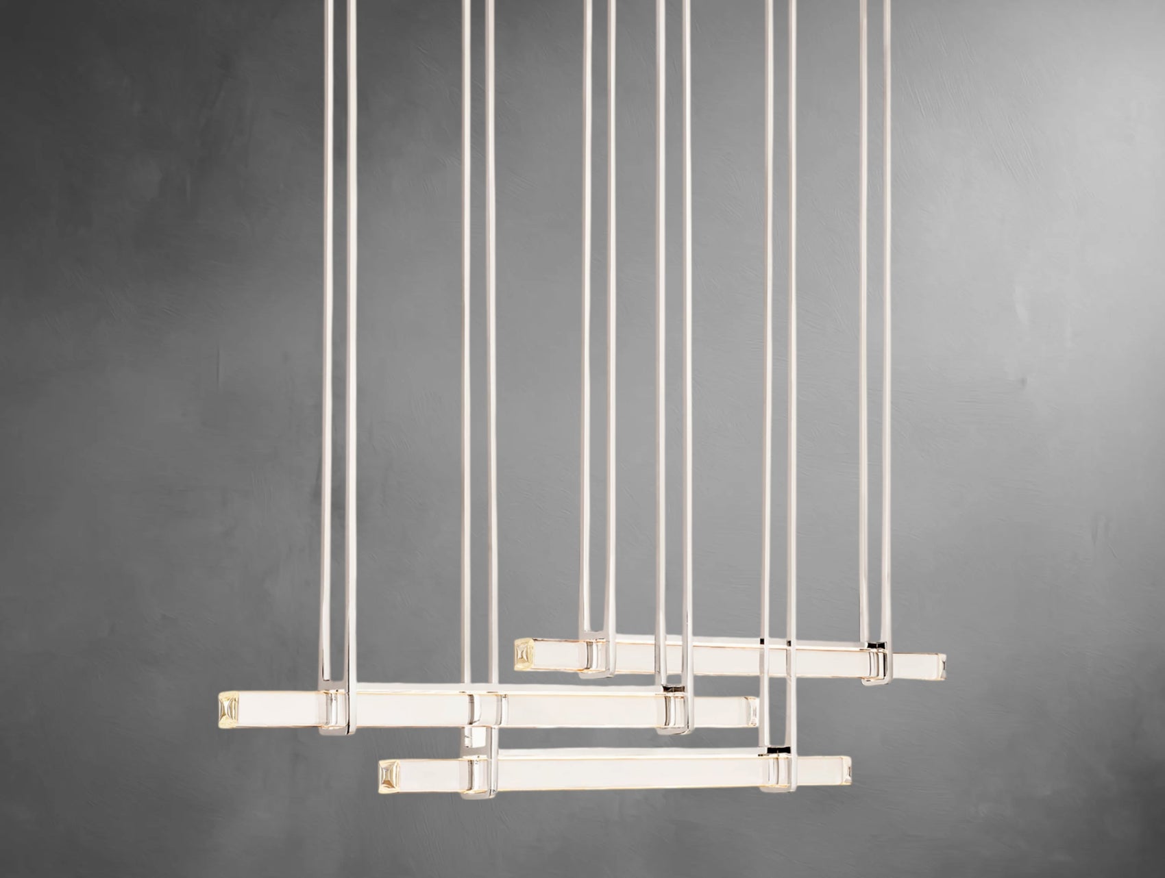 Avenor Crystal Triple Bar Linear Chandelier