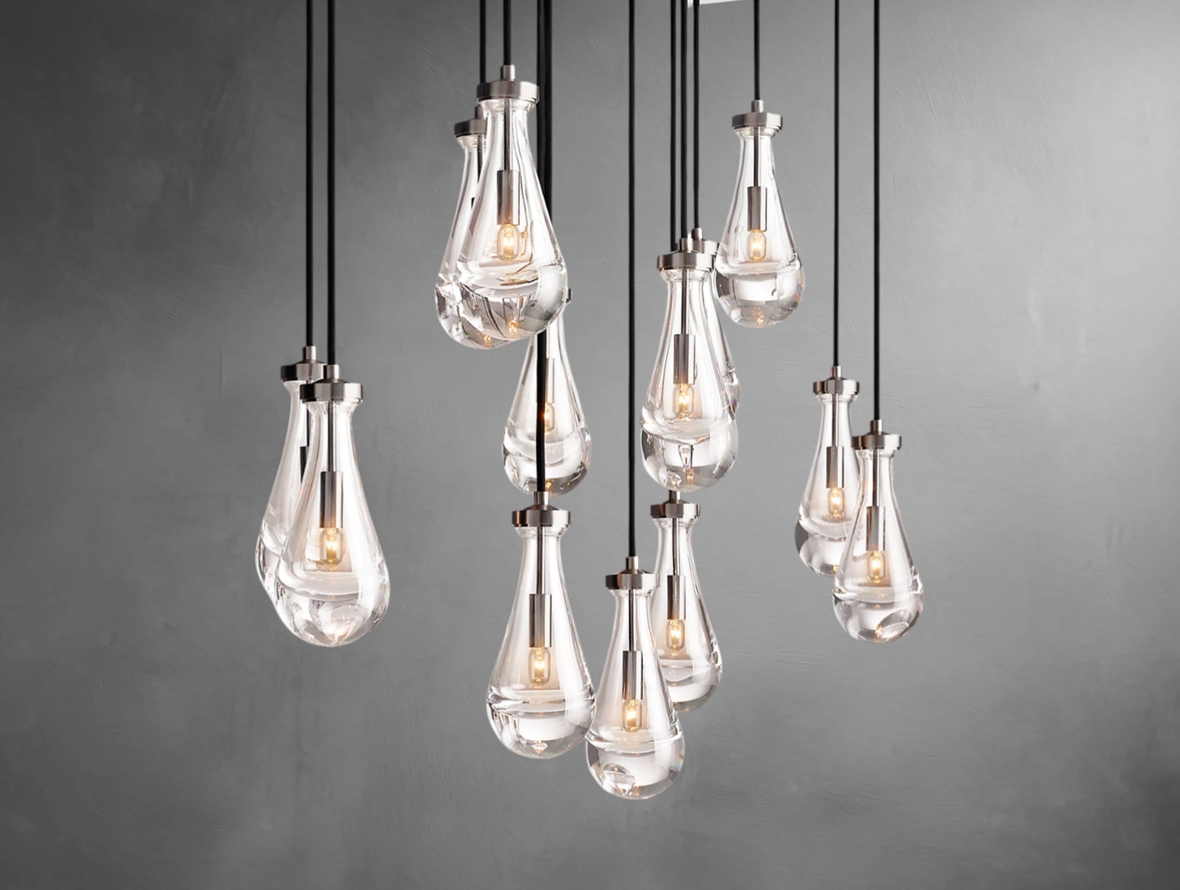 Decorative Glass Drop Rectangular Chandelier