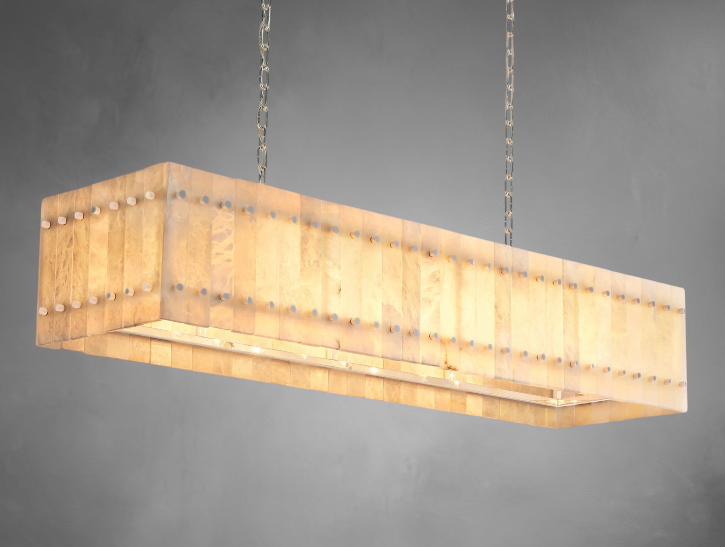 San Serrano Alabaster Linear Chandelier
