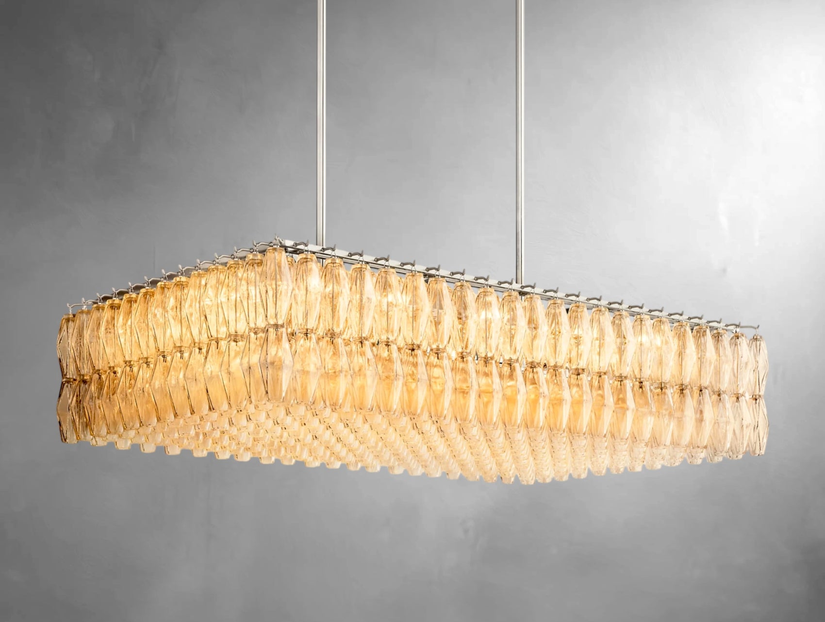 Chyara Clear Glass Rectangular Chandelier
