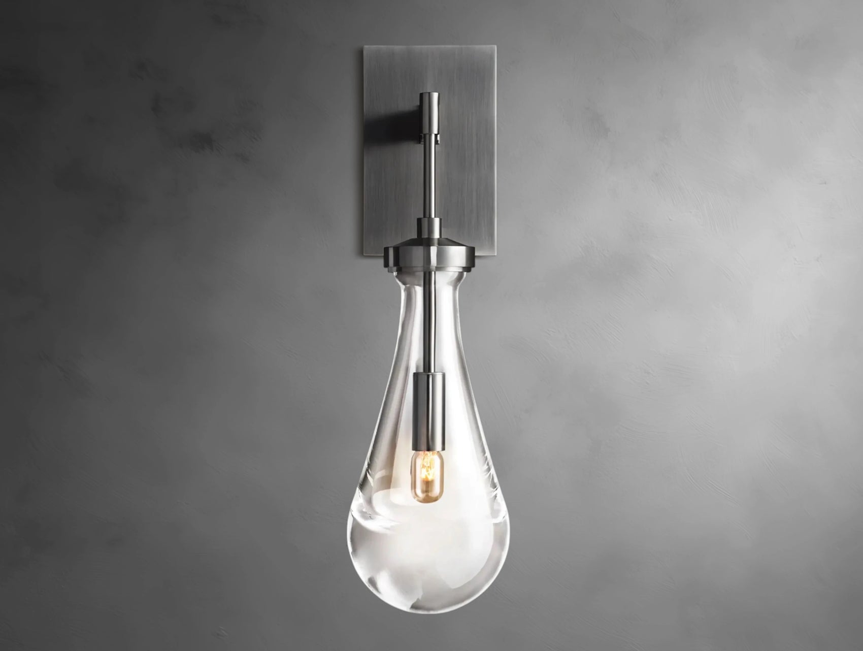 Velis Rain Glass Outdoor Sconce
