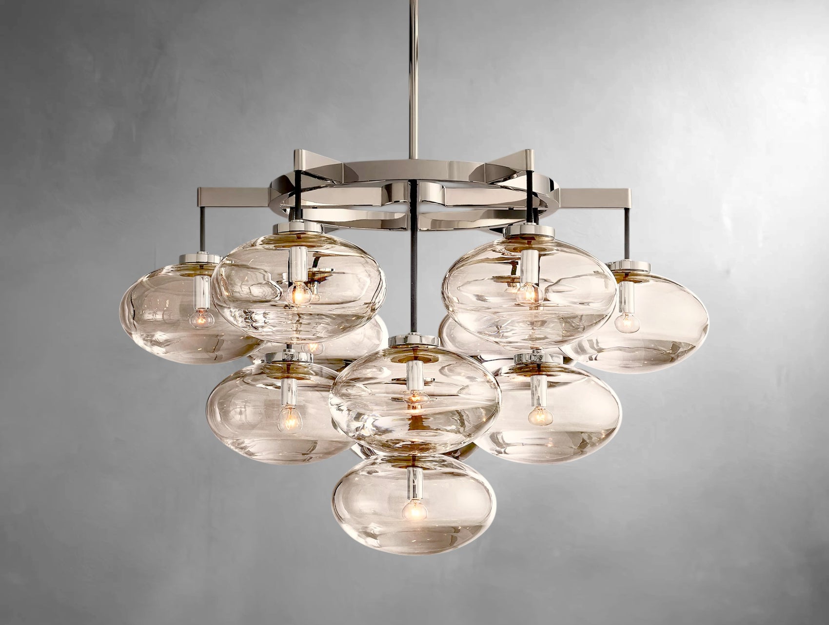 kabratte Clear Glass Round Chandelier
