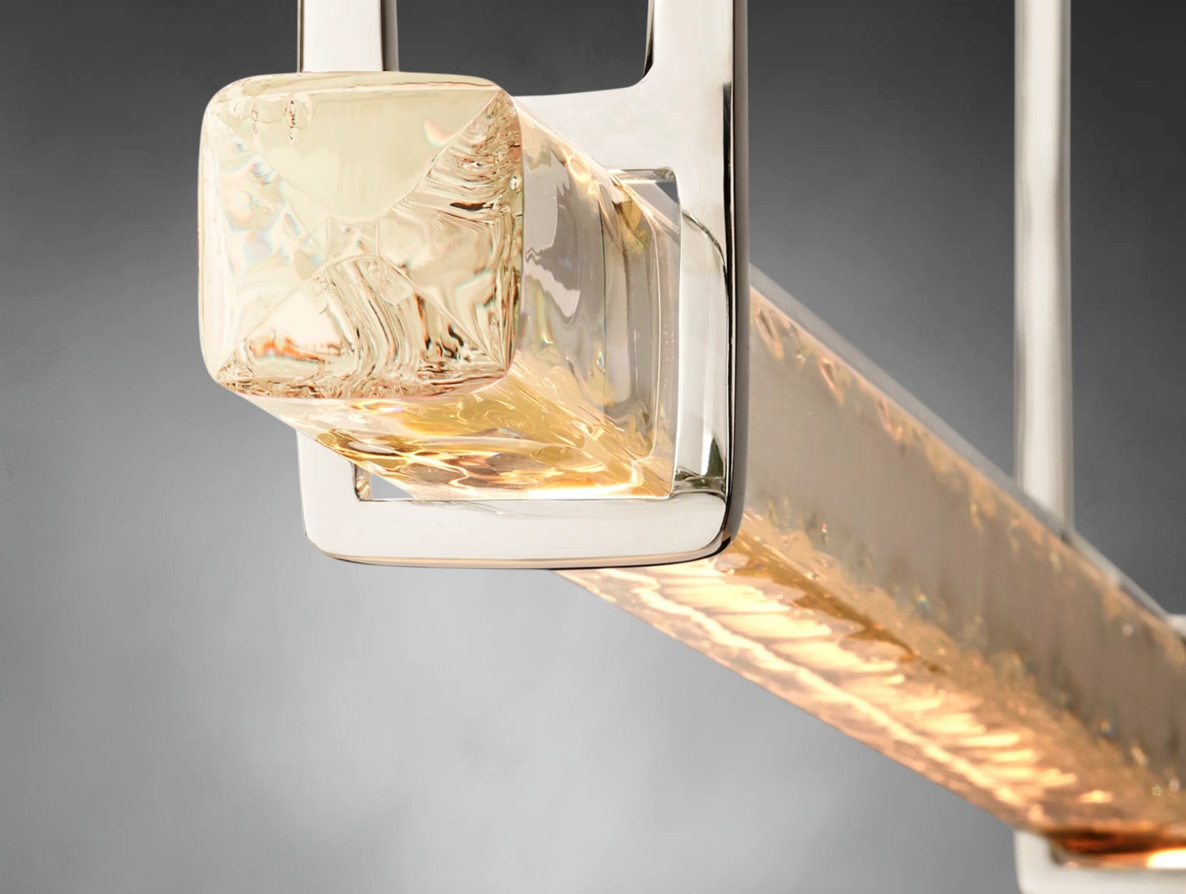 Avenor Crystal Triple Bar Linear Chandelier