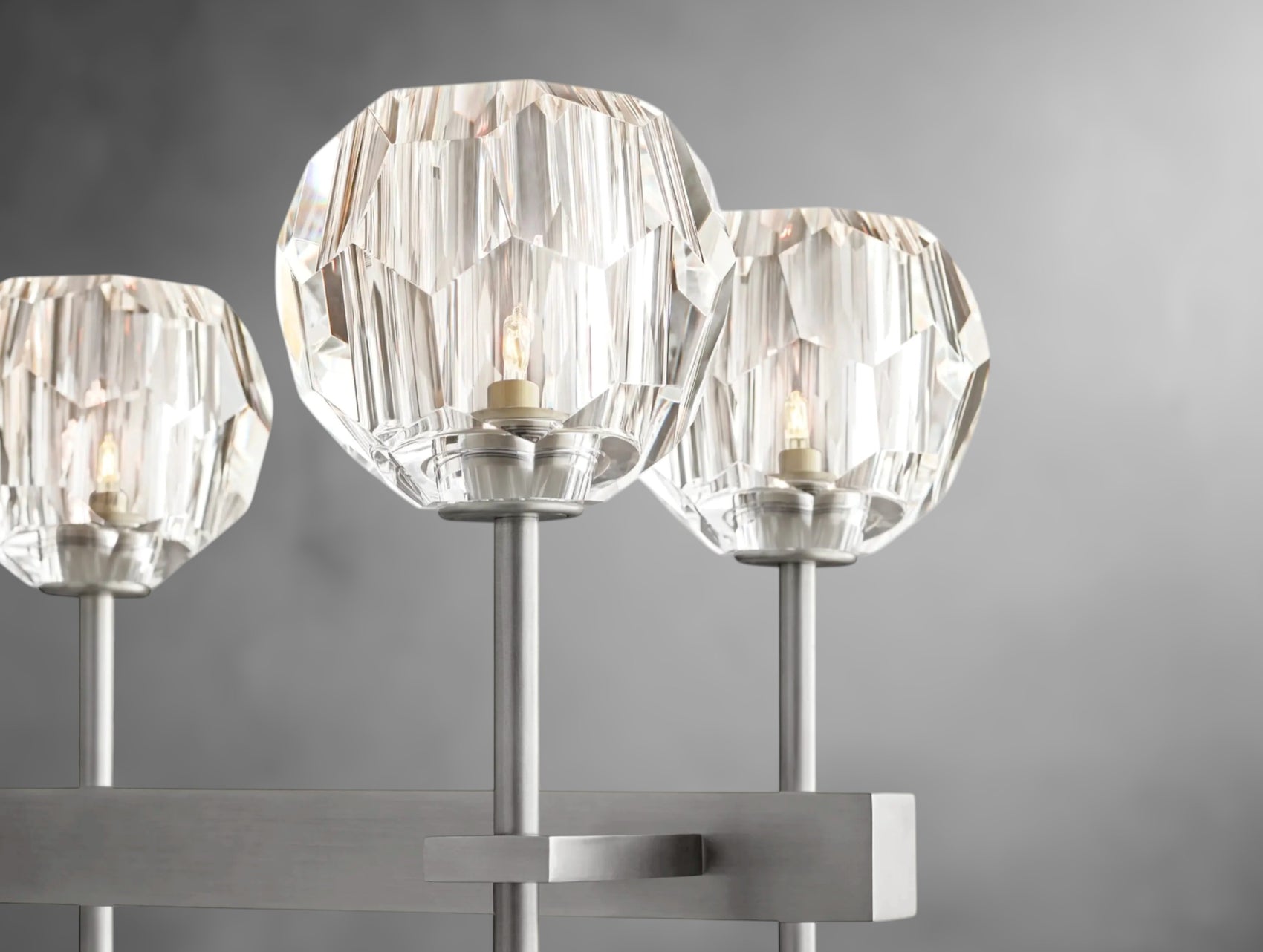 Aurelle Double Linear Crystal Chandelier