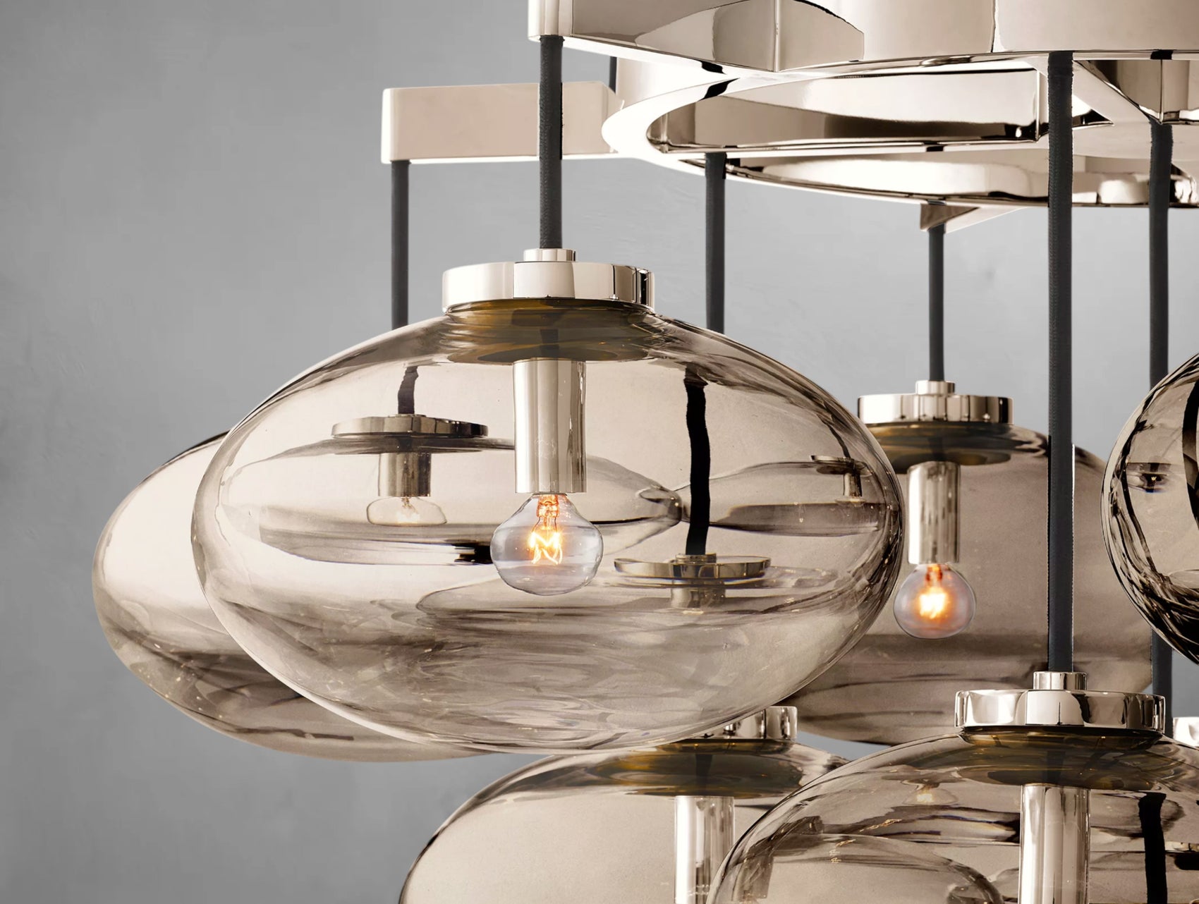 kabratte Clear Glass Round Chandelier