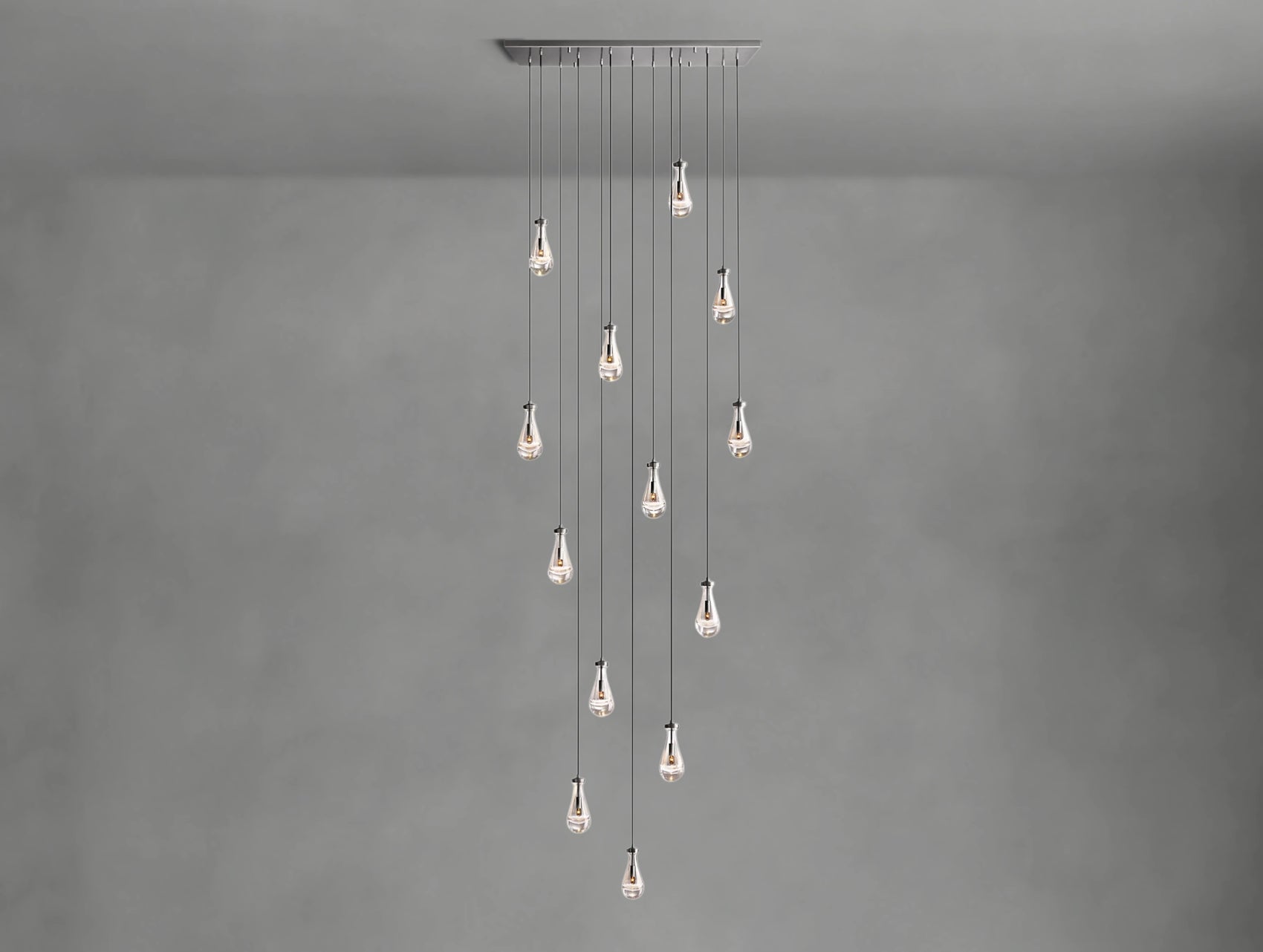 Decorative Glass Drop Rectangular Chandelier
